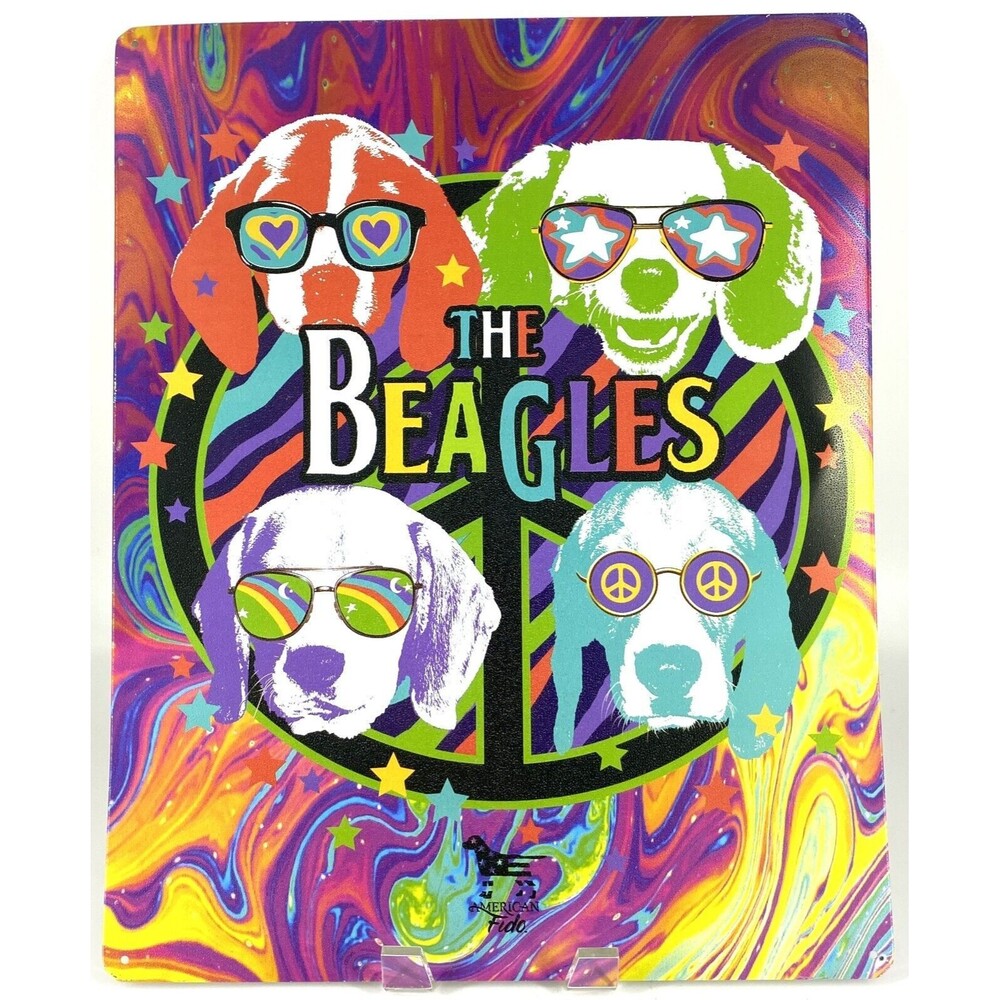 The Beagles 12" x 15" Metal Sign -- Dog Lovers -- Beatles Lovers